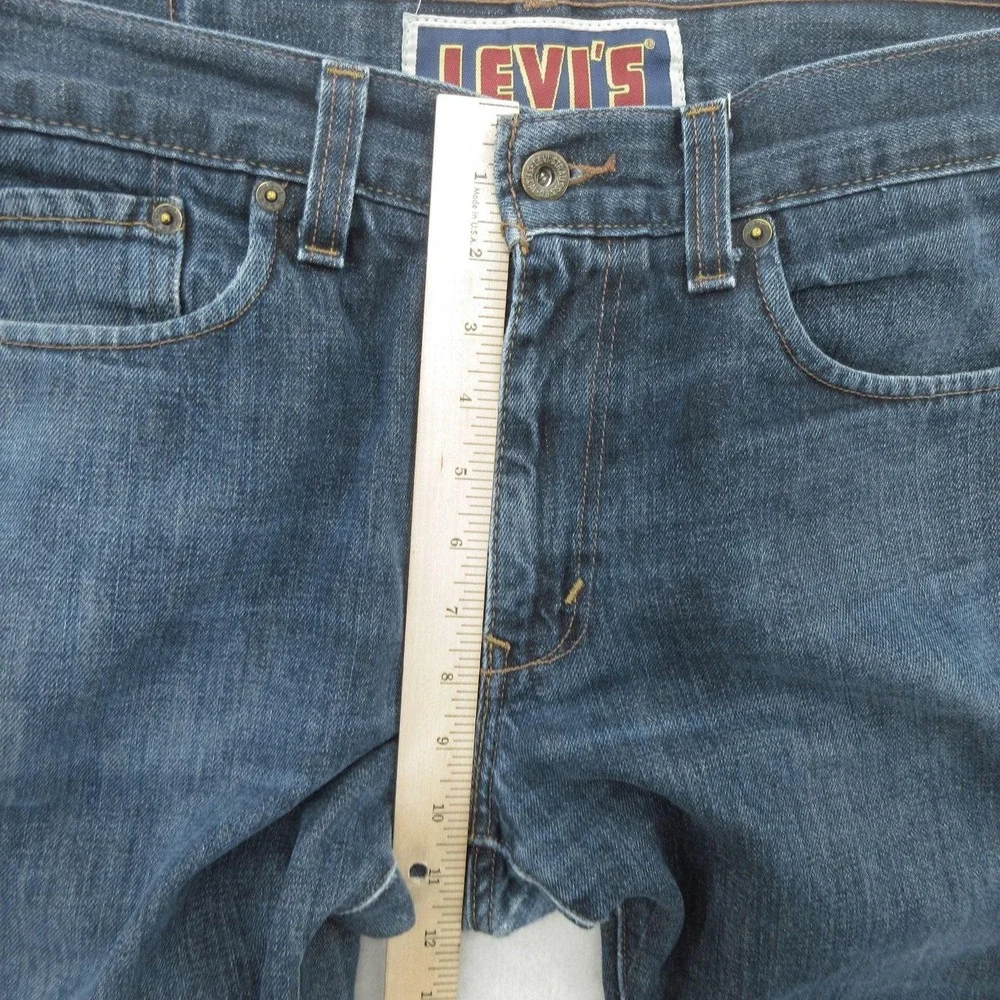 Levis 511 Jeans Mens 36x30 Blue Medium Wash Skinny Fit Denim Cotton Casual Pants